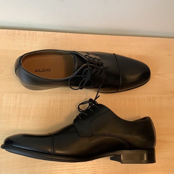 Aldo Black Cap Toe Lace Up Oxford Dress Shoe main image 8